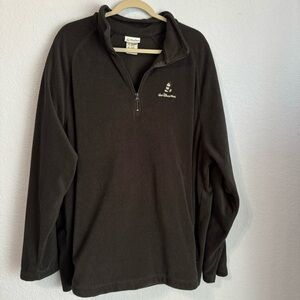 Disney Parks Quarter Zip Plus Size Black Fleece Boxy Vacation Sweatshirt